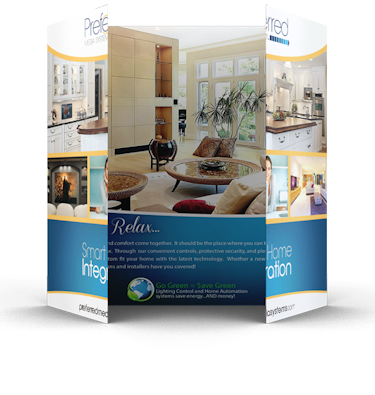 relidy resources for the automated lifestyle half fold then tri fold brochure template
